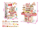 Customized Plastic Role Play Kitchen Play Set Toy Kids Cooking Food Kitchen Toys Female Spraying Kitchen Set Toys